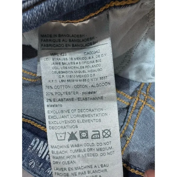 Denizen From Levi's Distressed Jegging Jeans Skinny Fit Blue Stretch Womens 5/27 - Image 6