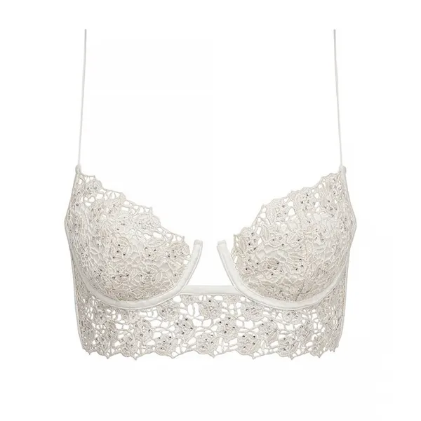 For Love & Lemons Victoria's Secret Lace Bustier Bra Top White XXS $120 - Image 5