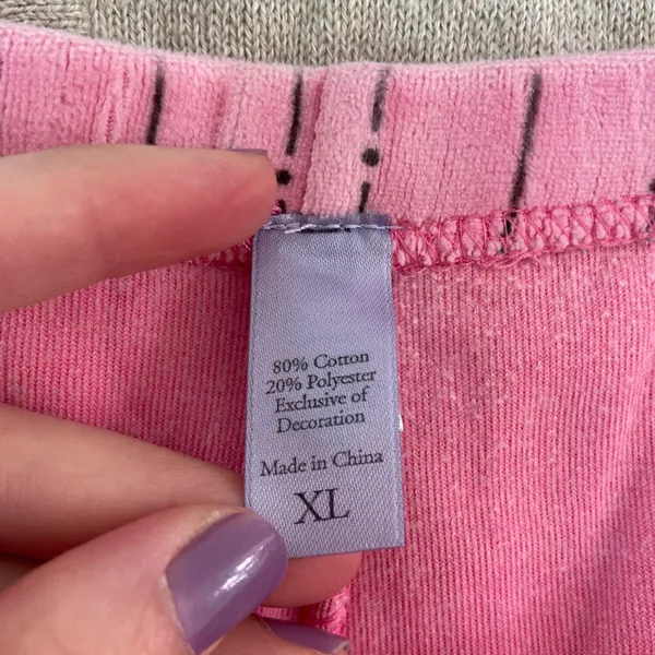 Women’s pink striped drawstring waist‎ soft fuzzy fleece pajama bottoms XL - Image 6