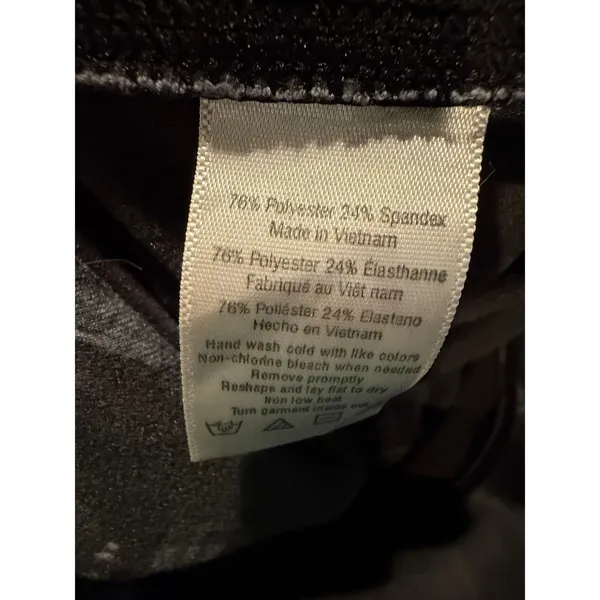 Alo Yoga Low Rise Airbrush Performance Athletic Leggings Black Gray Print Medium - Image 10