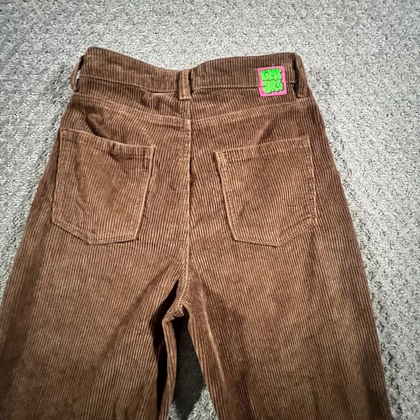 Empyre Tori Corduroy Pants Women 2 Brown Straight Leg Skate Streetwear Cotton - Image 11
