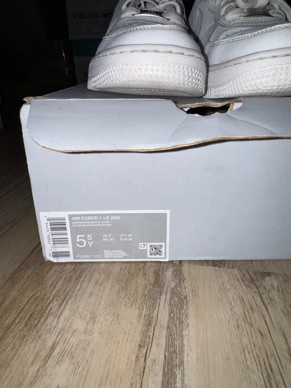 All White Nike Air Force 1 - Image 10