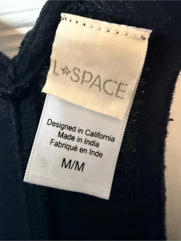 L Space Cali Girl Black Cotton Tie Strap Jumpsuit - Image 7