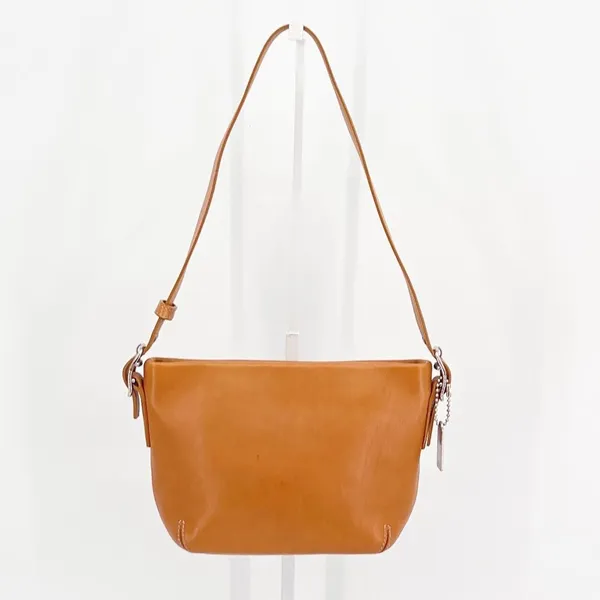 Coach Vintage Y2K British Tan Leather Demi Baguette Shoulder Bag - Image 8