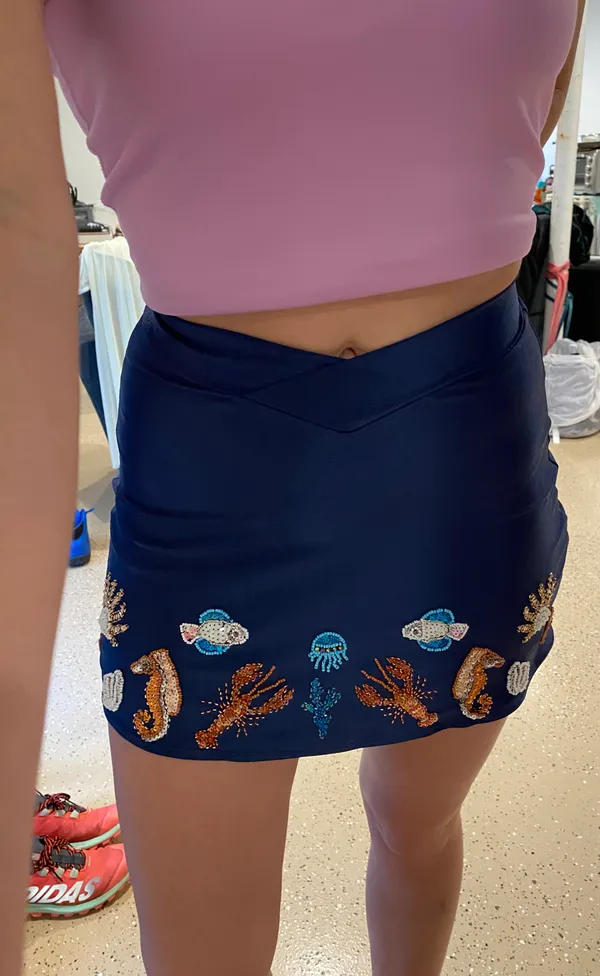 Her Pony The Label Under The Sea Beaded Mini Skirt - Image 7