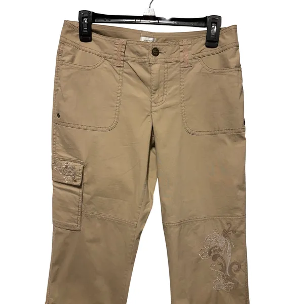 Cache Crop Cargo Pant Rhinestone Stud Adjustable Length Embellished NWT $98 Sz 8 - Image 5