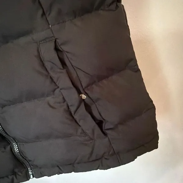 Free Country Women’s Small Black Down Puffer Vest Full Zip Snap Pockets #1100 - Image 2