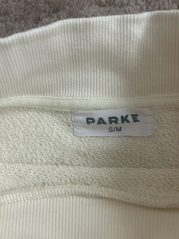PARKE Bridal Mockneck Sweatshirt Cream And Something Blue Letters S/M Heritage - Image 6