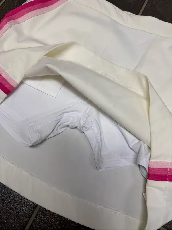 G/FORE Tech Tux 16" Skirt Golf Tennis Skort Side Stripe Pink White 8 NEW $155 - Image 11