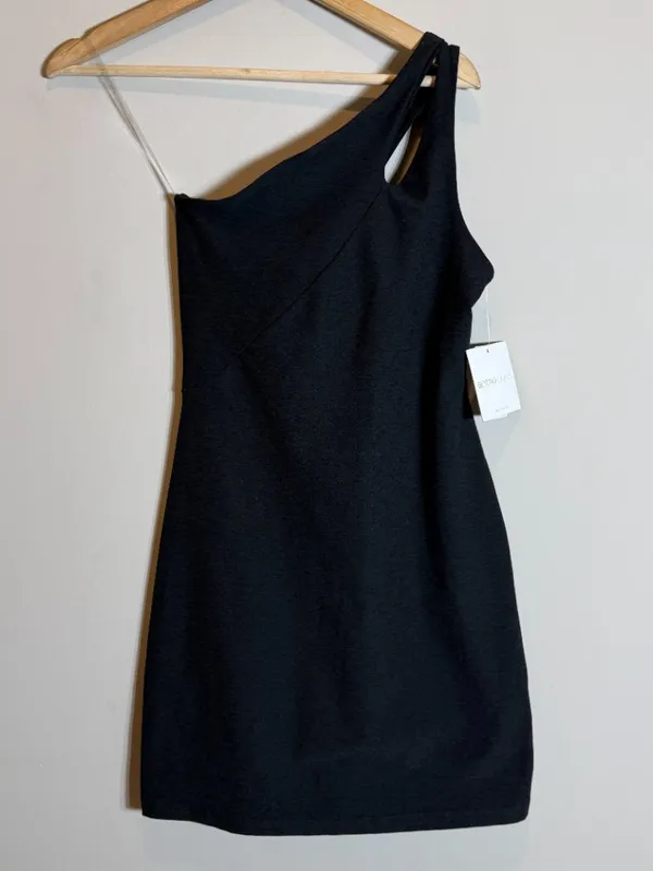 Beyond Yoga Spacedye Lost Your Mind Mini Dress Womens XS Darkest Night Black NWT - Image 6