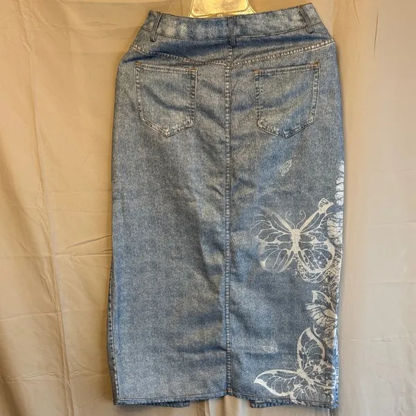 ❤️Butterfly Print Denim Skirt - Image 6