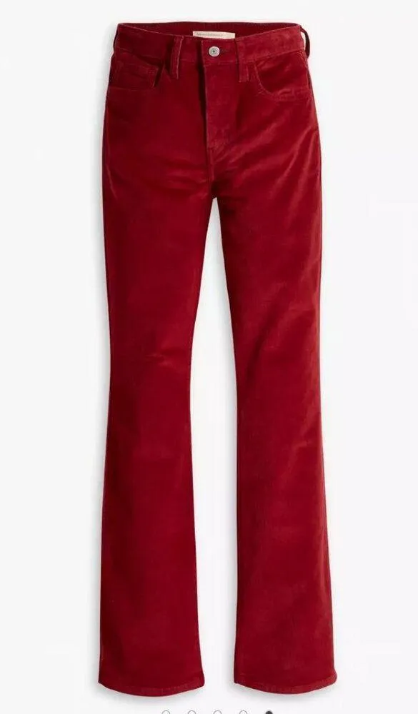NWT LEVI'S 725 High Rise Bootcut Corduroy Jeans Color: Syrah - Red - Image 3