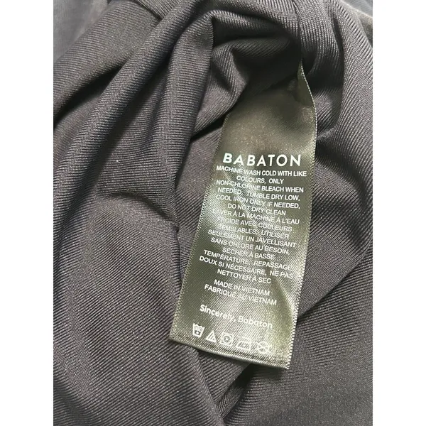 Aritzia Babaton Contour women’s Black Crewneck Short Sleeve Bodysuit Sz S - Image 4