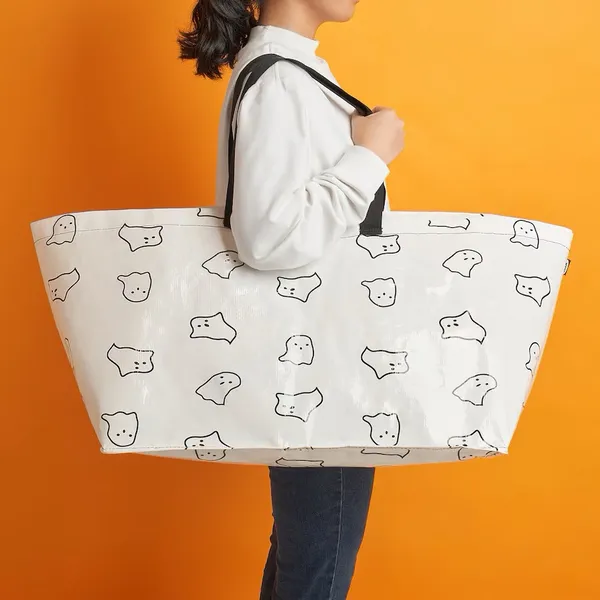 IKEA nwt KUSTFYR Shopping bag large ghost Halloween 21 ¾x13 ¾x14 ½ "/19 - Image 2