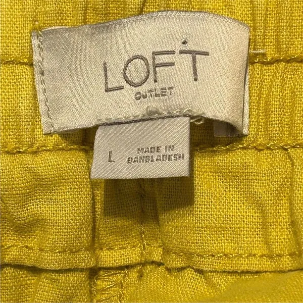 LOFT Women's‎ Yellow Running Shorts Size L High Rise Casual - Image 8