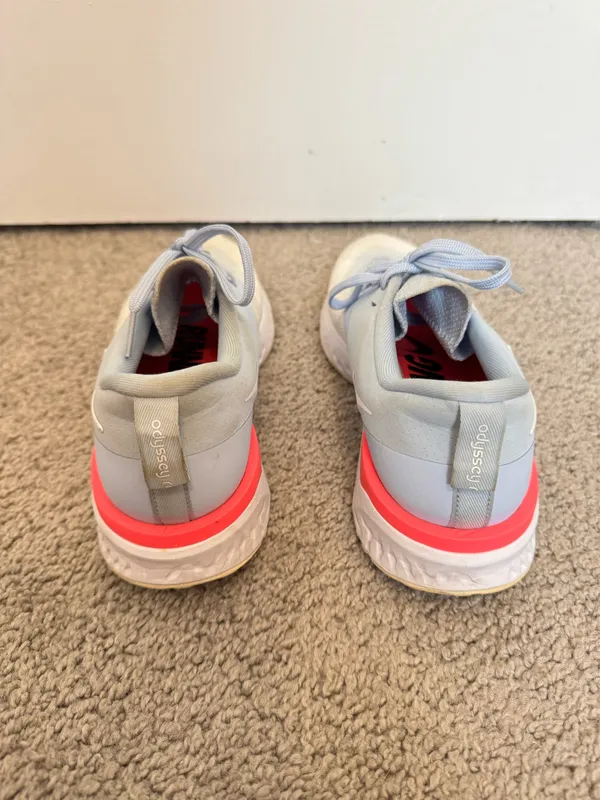 Nike Odyssey React 2 Flyknit Running Shoes Blue White Pink Womens Size 8 - Image 5
