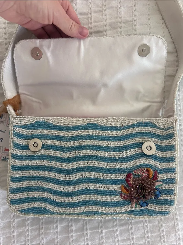 Beaded summer bag NWT Blue - Image 2