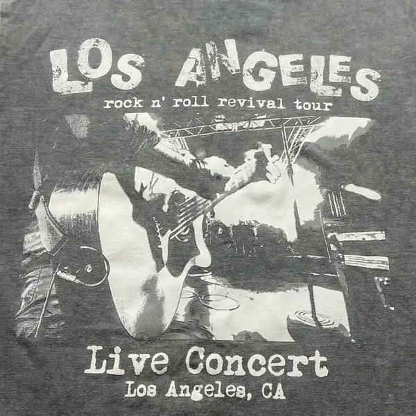 IML Los Angeles Rock n Roll Revival Tour Graphic T-Shirt‎ Gray Small - Image 2