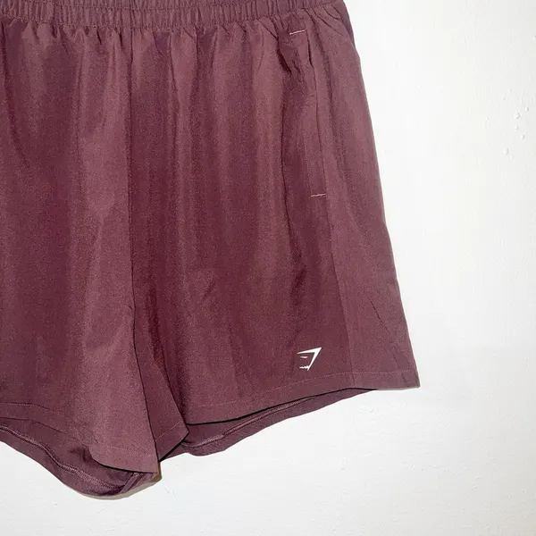 Gymshark women’s brown purplish pull on active running shorts - Image 2
