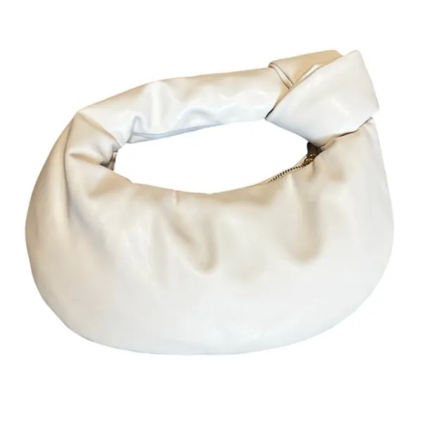Melie Bianco “Alexandra” Cream Vegan Top Knot Handle Bag - Image 2