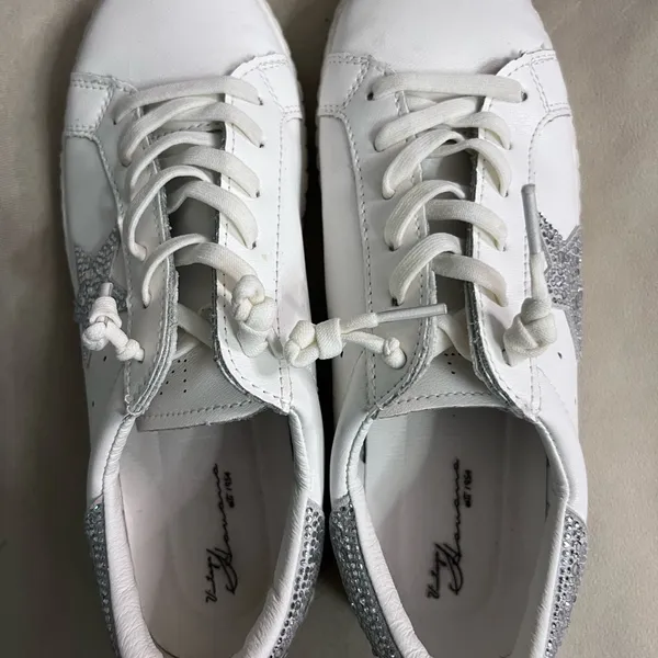 Vintage Havana “Betsy White Diamonds” Rhinestone Star Sneakers Size 8 - Image 6