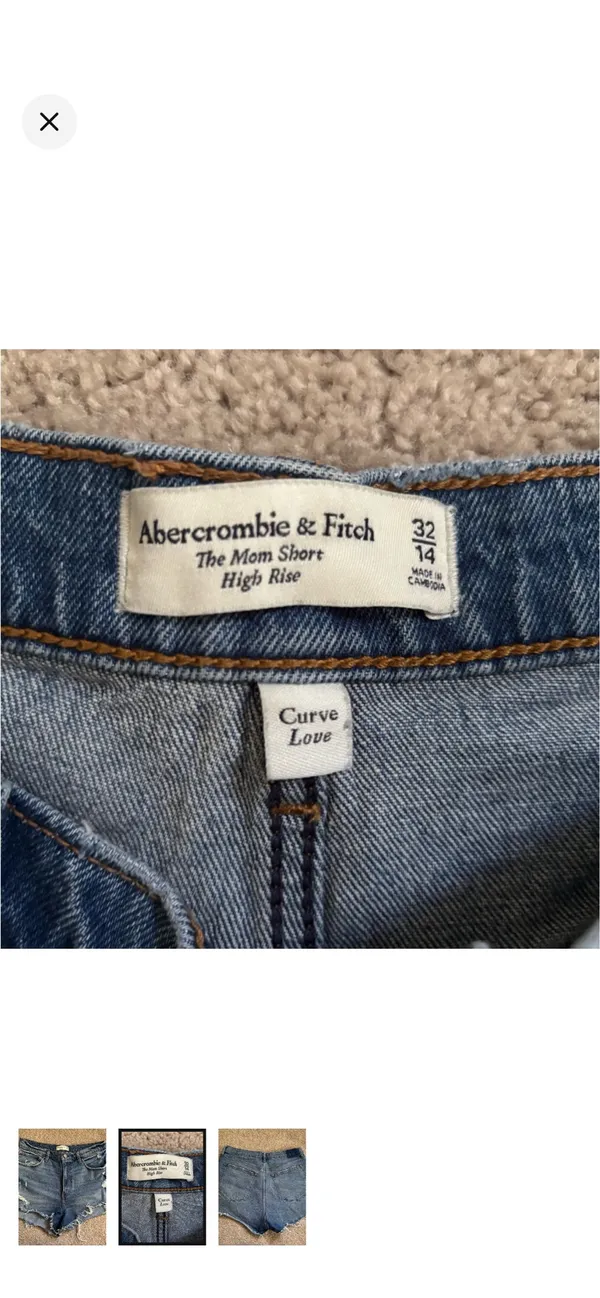 Abercrombie & Fitch | medium wash distressed the mom short high rise curve love - Image 2