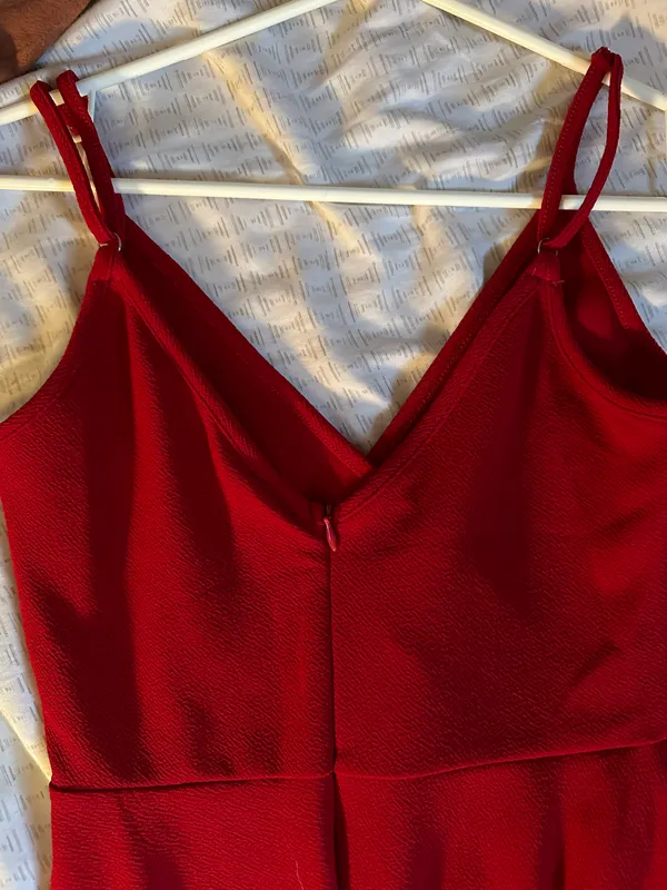 Amazon Red Spaghetti Strap Dress - Image 3
