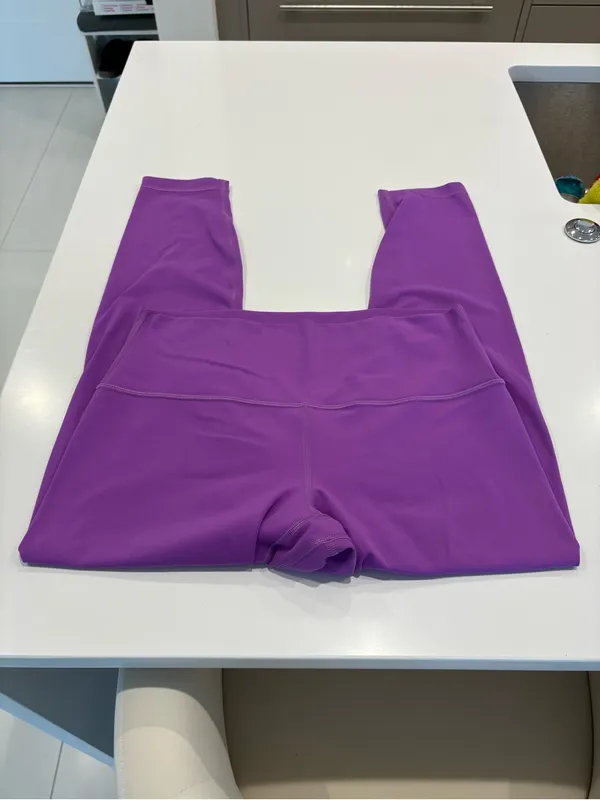Lululemon Unlimit High-Rise Purple Nulu Yoga Leggings size 12, W5DRIS. - Image 2
