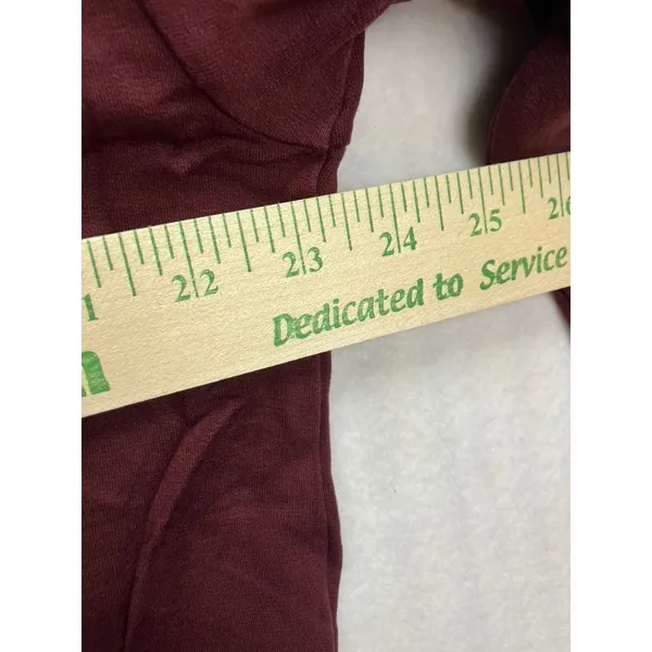 Lou & Grey Nordstrom Signature Soft Plush 1/4‎ Zip Sweatshirt Maroon Burgundy M - Image 8