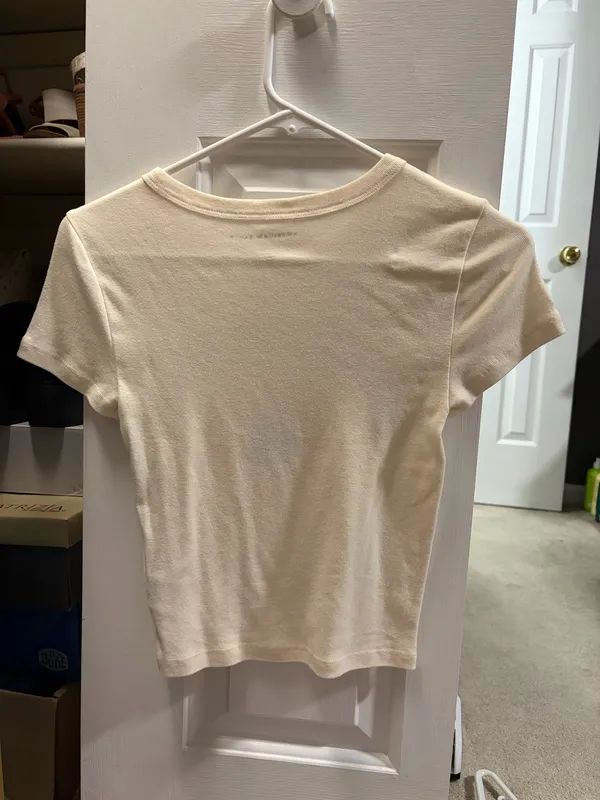 American Eagle Cream Baby Tee - Size S - NWOT - Image 2