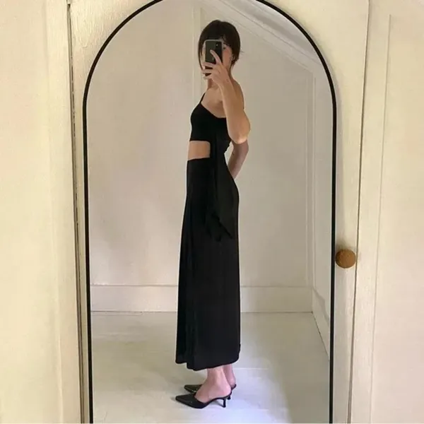 Lovers and Friends Cordelia Rosette One Shoulder Top Black & White Size XS $128 - Image 3