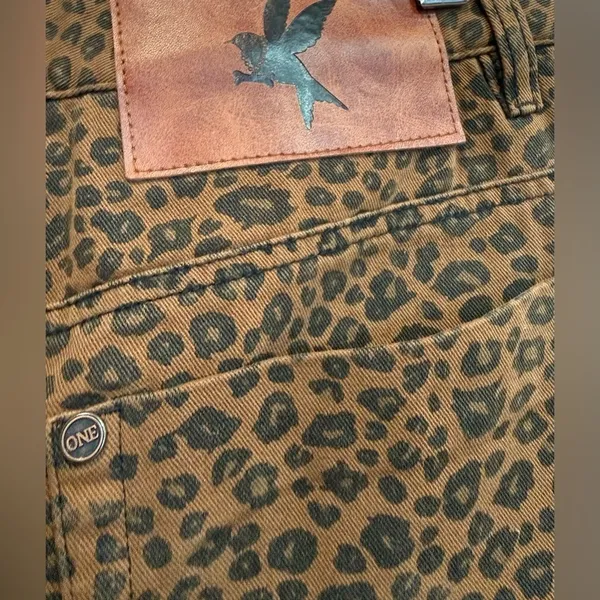 Free People‎ One Teaspoon Harem Cheetah Sinner Pants Barrel Jeans Tobacco 26 S - Image 8