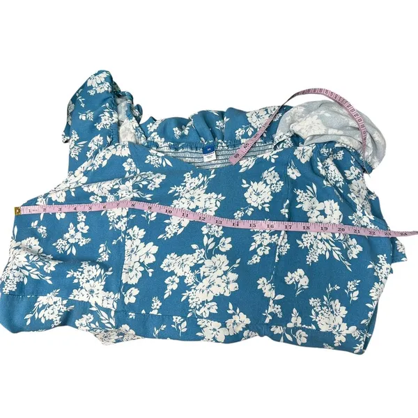 Old Navy Floral Maxi Dress Womens 3X Cottagecore Milkmaid Vacation Travel Fairy - Image 13
