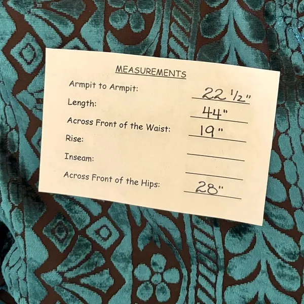 SOFT SURROUNDINGS‎ Floral Velvet Dimora Maxi Dress Teal Brown Burnout X-Large - Image 10