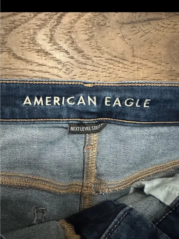 American Eagle Navy Blue Denim Jeans - Image 5