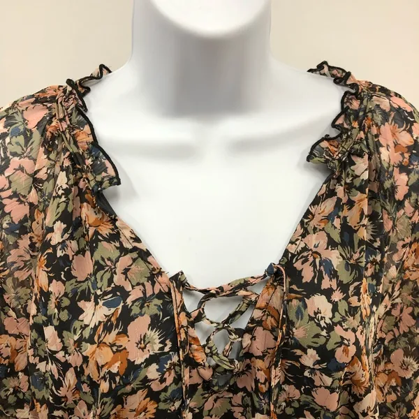 American Eagle medium peasant floral cottage core blouse - Image 2