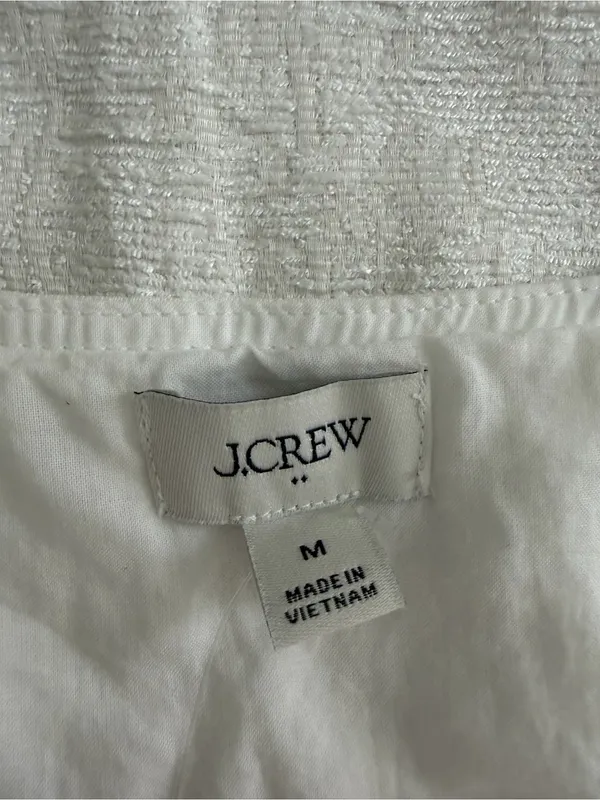 J.Crew Linen Blend Button Front Shell Top Vest White Size M NWT - Image 6
