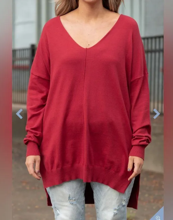 Chic Soul Miss Who I Was Sweater, Dark Rust nwot size XL - Image 3