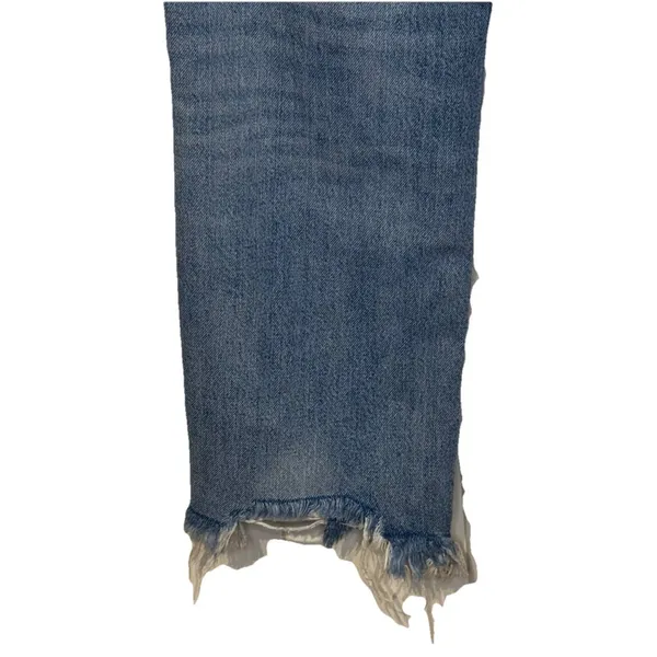 We The Free Women's Jeans Distressed Ripped Button Fly Crop Raw‎ Hem Denim 26 - Image 8