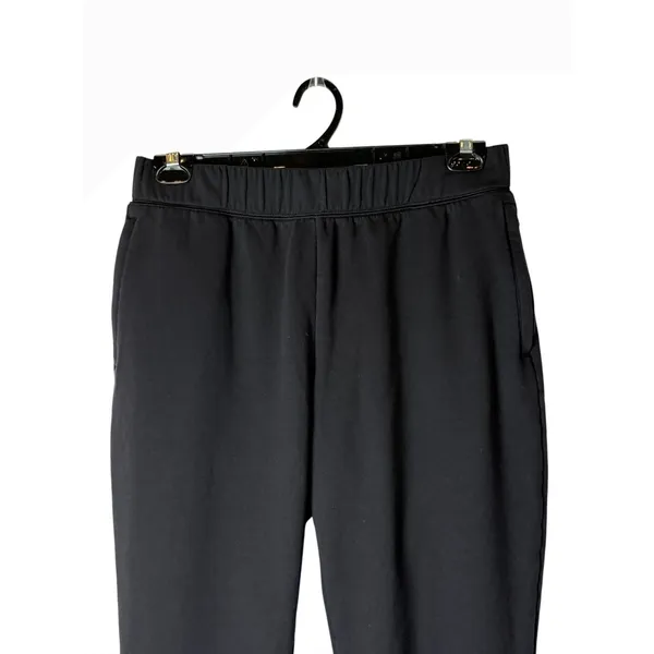 Gap‎ GapFit All Elements Fleece Joggers Women Medium Black Zip Hem Athleisure - Image 4