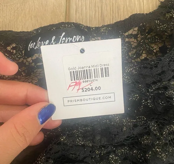 for love and lemons black gold lace sheer cutout ruched joanna dress - Image 3
