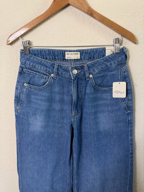 NWT We The Free CRVY Graceland Low Rise Straight Jeans Country‎ Blue Size 25 - Image 4