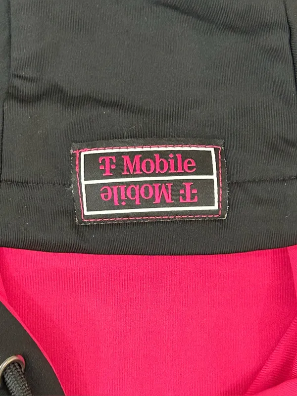 T-Mobile Black & Pink Full Zip Up Reversible Hoodie Sweatshirt Women’s Size L - Image 3