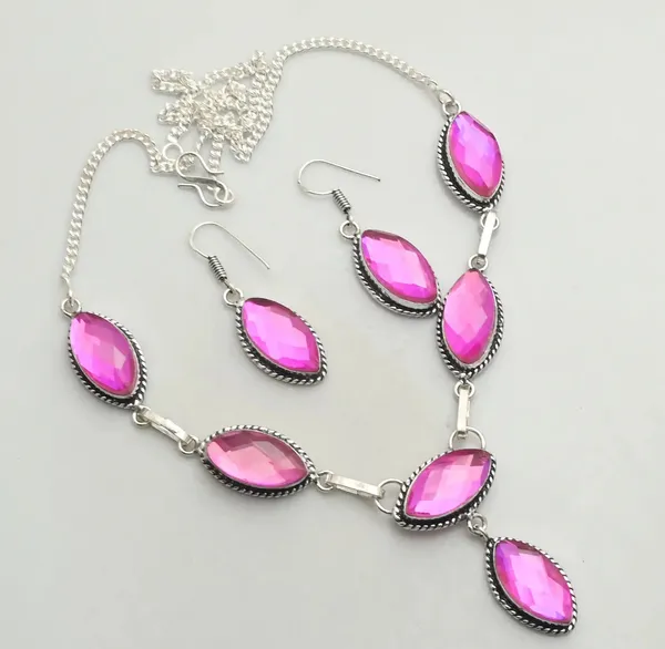 Rainbow Fire Topaz Necklace/Earrings - Image 2