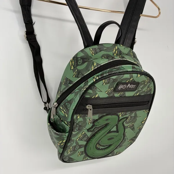 Loungefly Harry Potter Slytherin Mini Backpack Green Snake Hogwarts Bag - Image 7