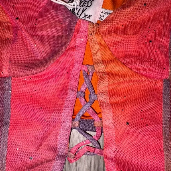 Princess Polly Pink Orange Shiny Tashi Tank Top - Image 4