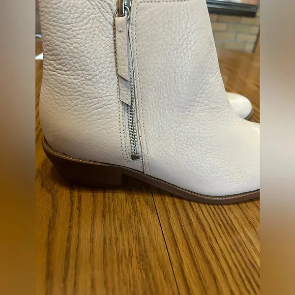 J. Crew Frankie Tumbled Leather Ankle Booties Beige Women’s Size 8 - Image 6