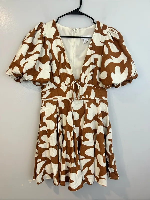 House of Harlow Puff Sleeve Linen Blend - Image 3