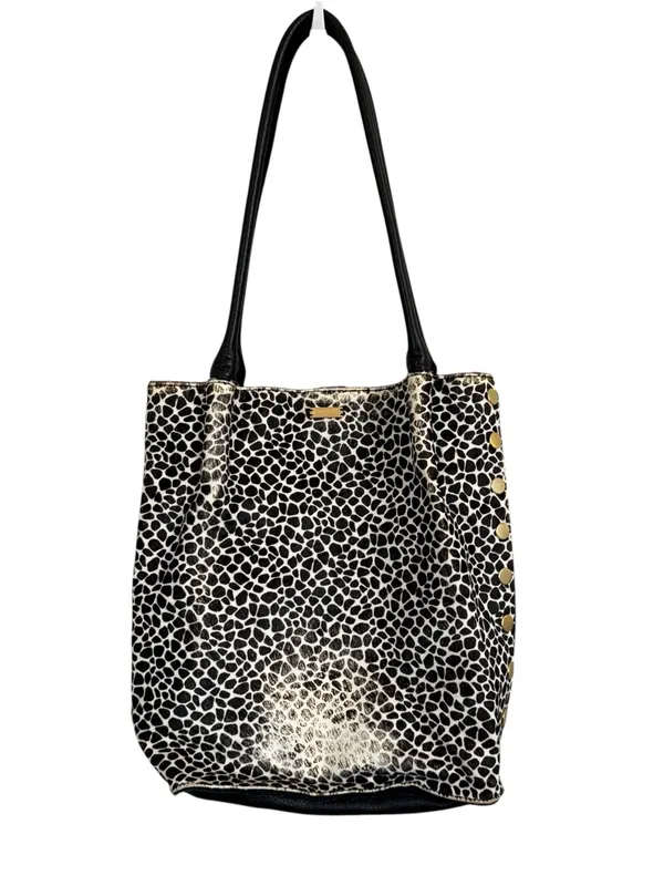 Hammitt Oliver Medium Dapple Calf Hair Leather Tote Black White Studded - Image 2