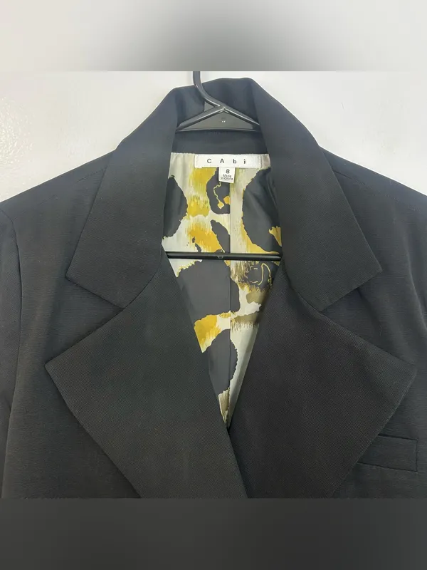 Cabi Luxe Tux Black Doulbe Breasted Blazer Jacket Size 8 - Image 7